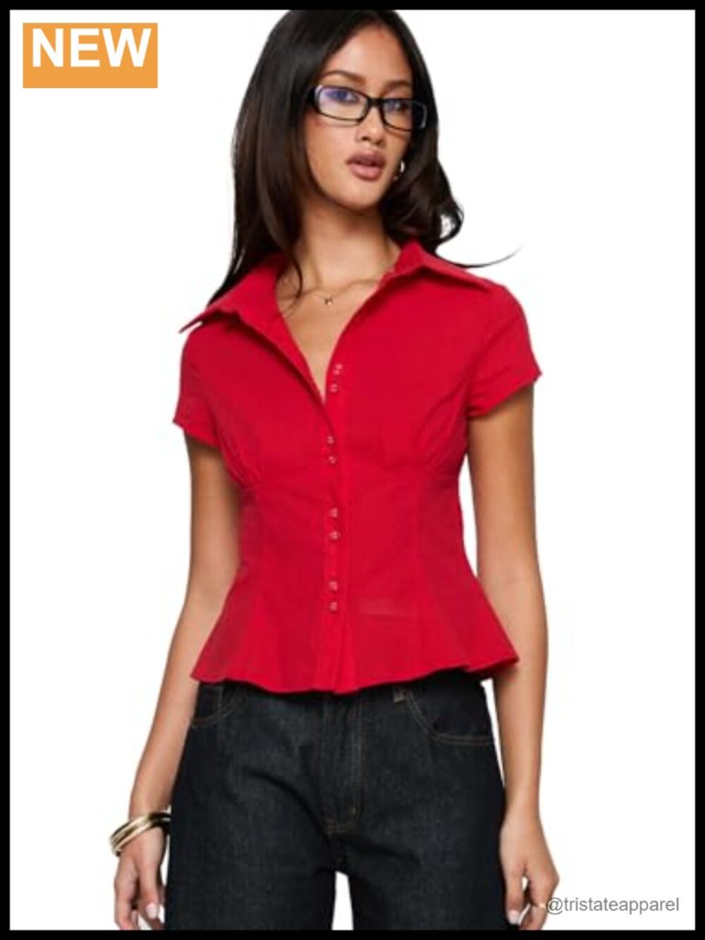 Princess Polly Cottesloe Blouse Top Cotton Cap Sleeve